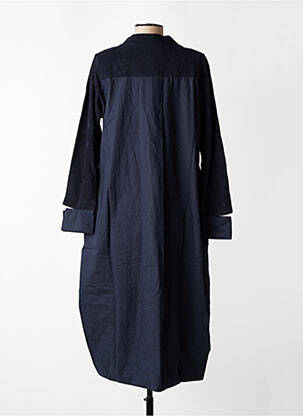 Robe mi-longue manches longues manches longues bleu GERSHON BRAM femme