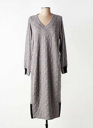 Robe mi-longue manches longues manches longues gris GERSHON BRAM femme