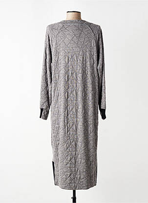 Robe mi-longue manches longues manches longues gris GERSHON BRAM femme