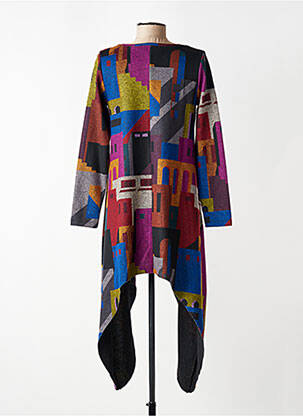 Pull tunique col rond manches longues bleu KOZAN femme