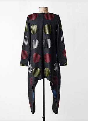 Pull tunique stretch manches 3/4 noir KOZAN femme
