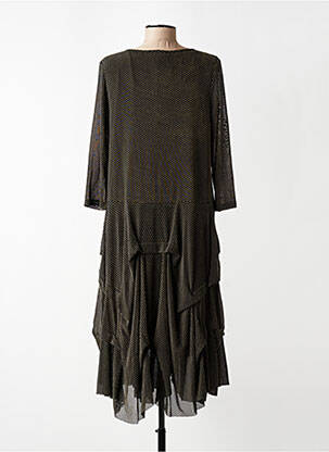 Robe mi-longue manches 3/4 manches 3/4 noir KOZAN femme