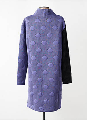 Robe courte manches longues manches longues violet KOZAN femme