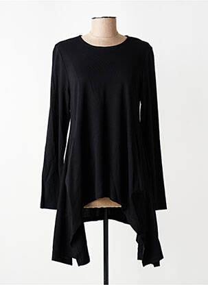 Tunique manches longues col rond noir ALEMBIKA femme