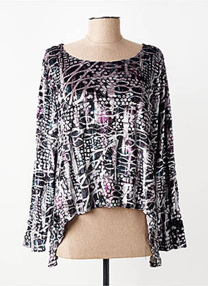 Top manches longues manches longues gris KOZAN femme