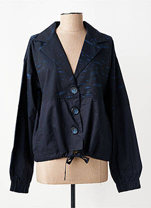 Veste casual col tailleur bleu GERSHON BRAM femme