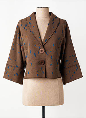 Veste casual coupe droite marron GERSHON BRAM femme