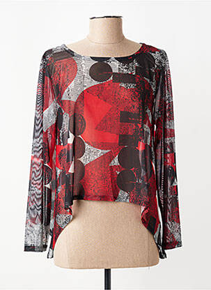 Top manches longues manches longues rouge KOZAN femme