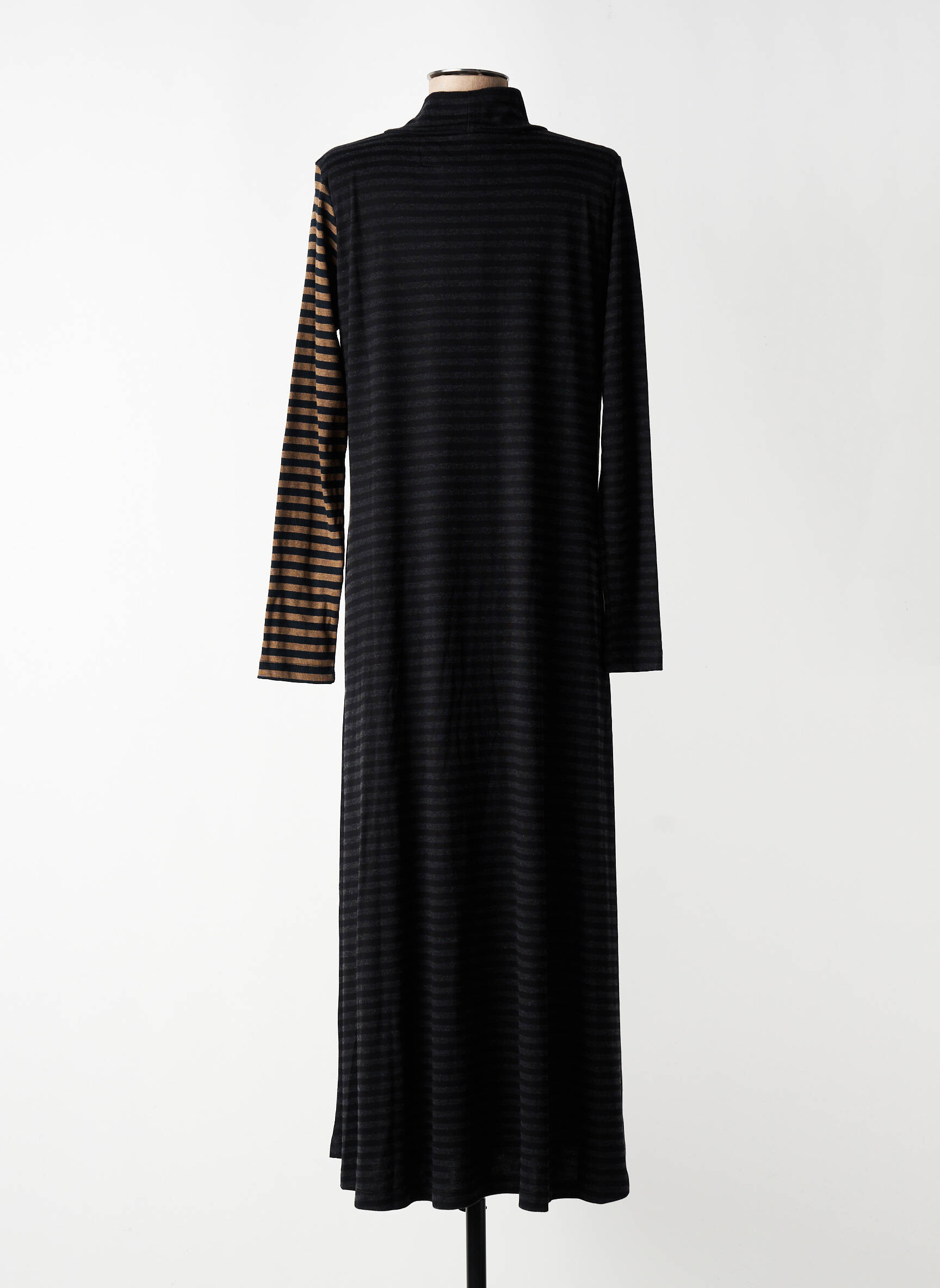 Robe longue manches longues manches longues noir URBAN BY ALEMBIKA femme