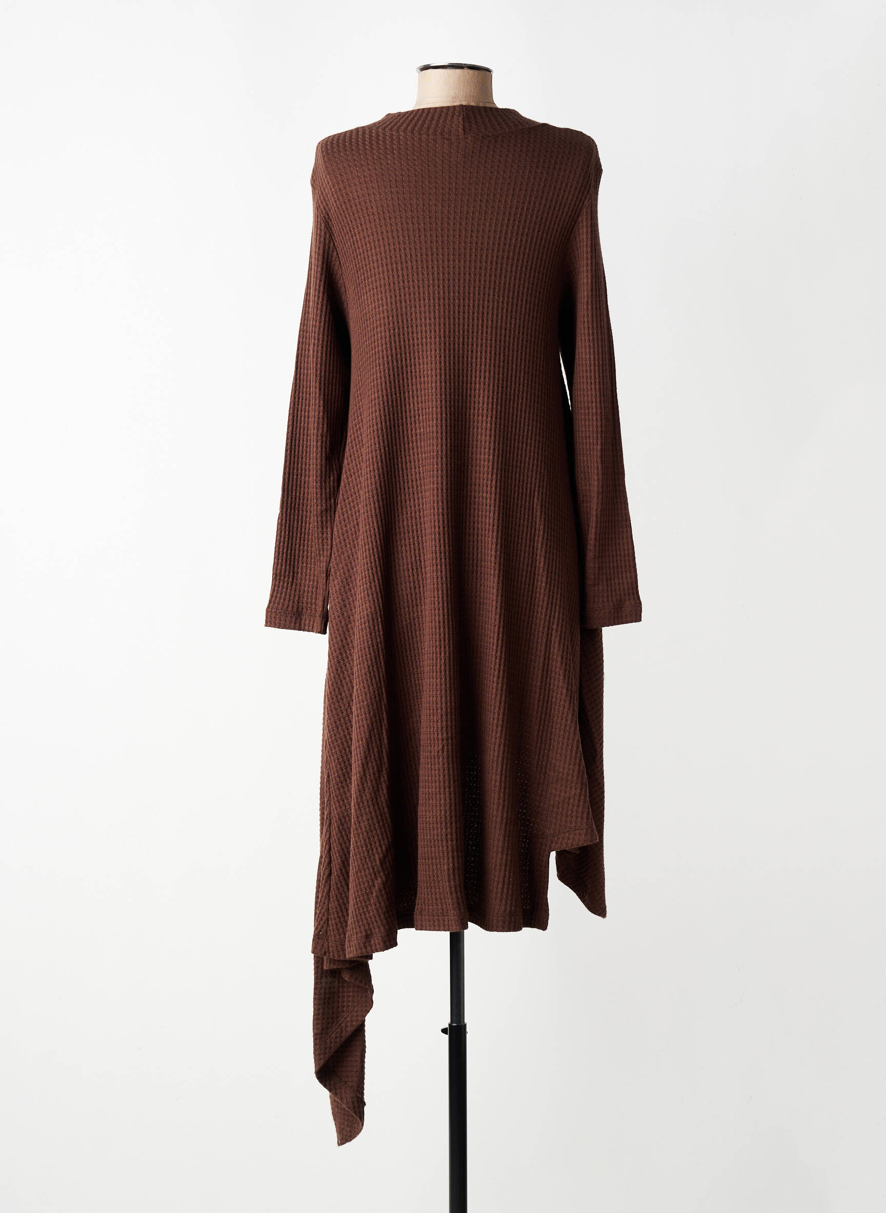 Tunique manches longues col rond marron ALEMBIKA femme