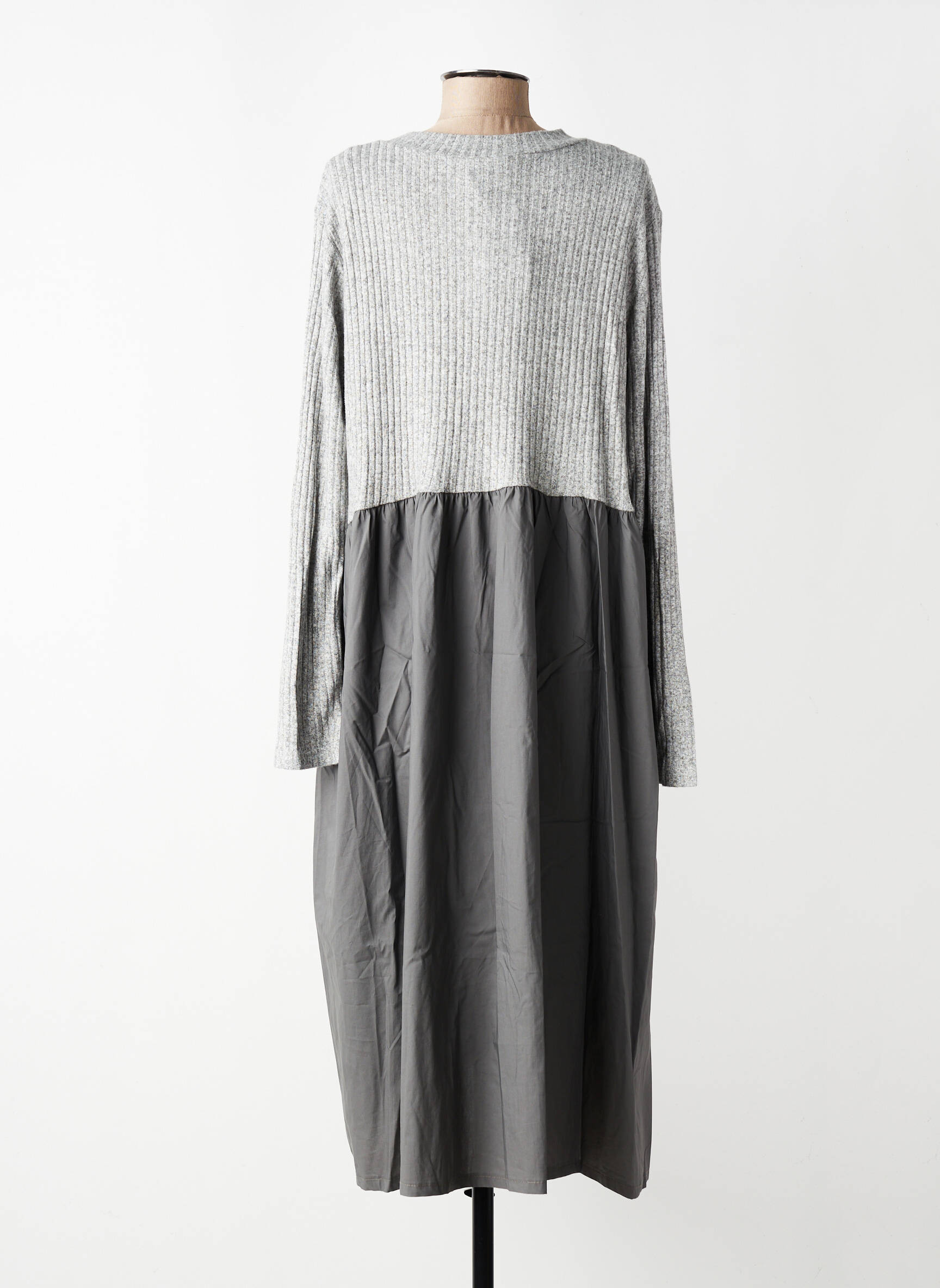 Robe longue manches longues manches longues gris GERSHON BRAM femme