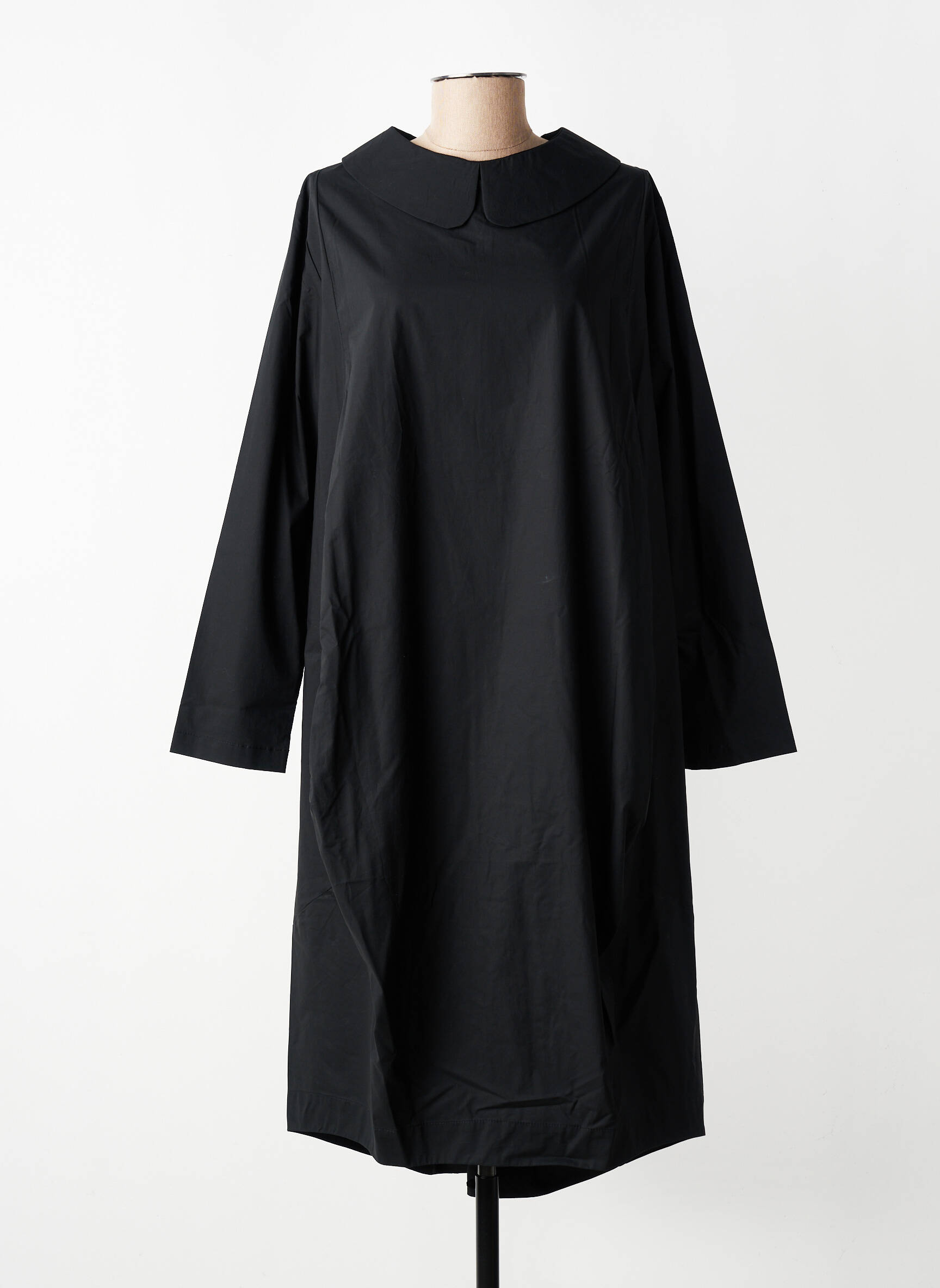 Robe mi-longue manches longues manches longues noir GERSHON BRAM femme