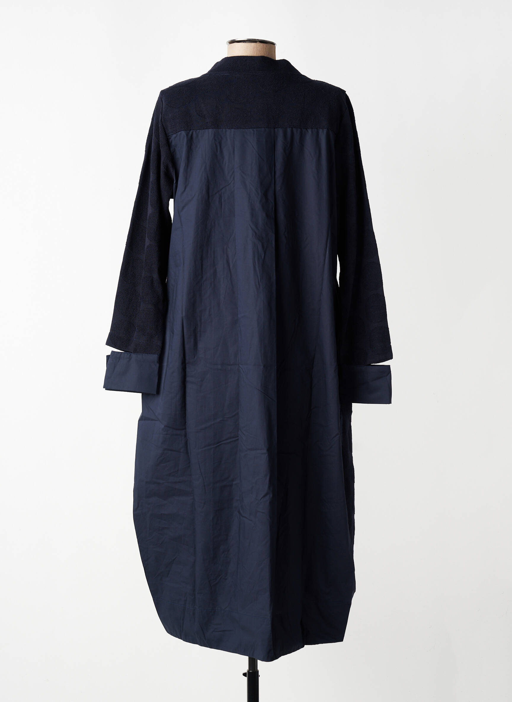 Robe mi-longue manches longues manches longues bleu GERSHON BRAM femme