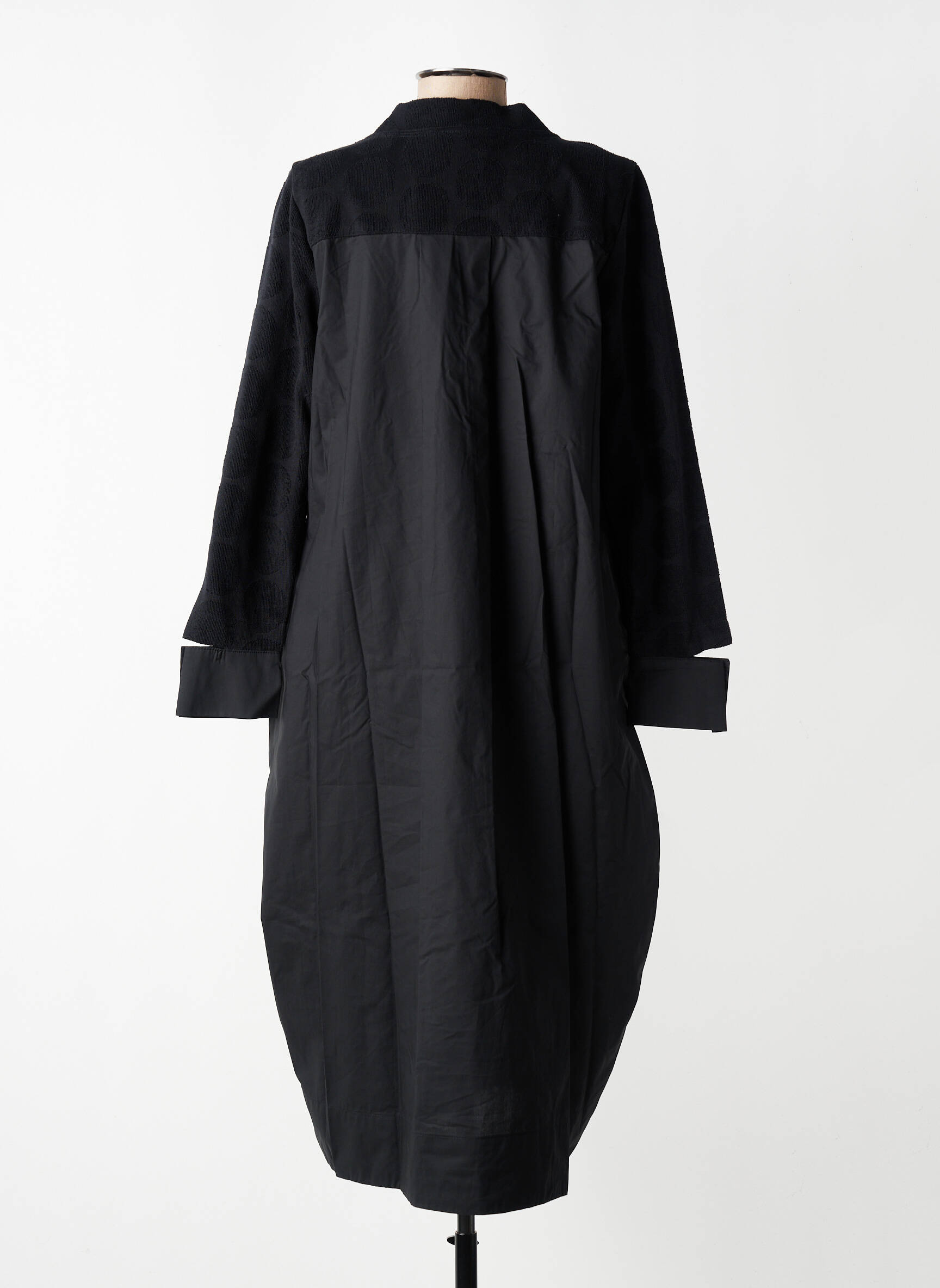 Robe mi-longue manches longues manches longues noir GERSHON BRAM femme