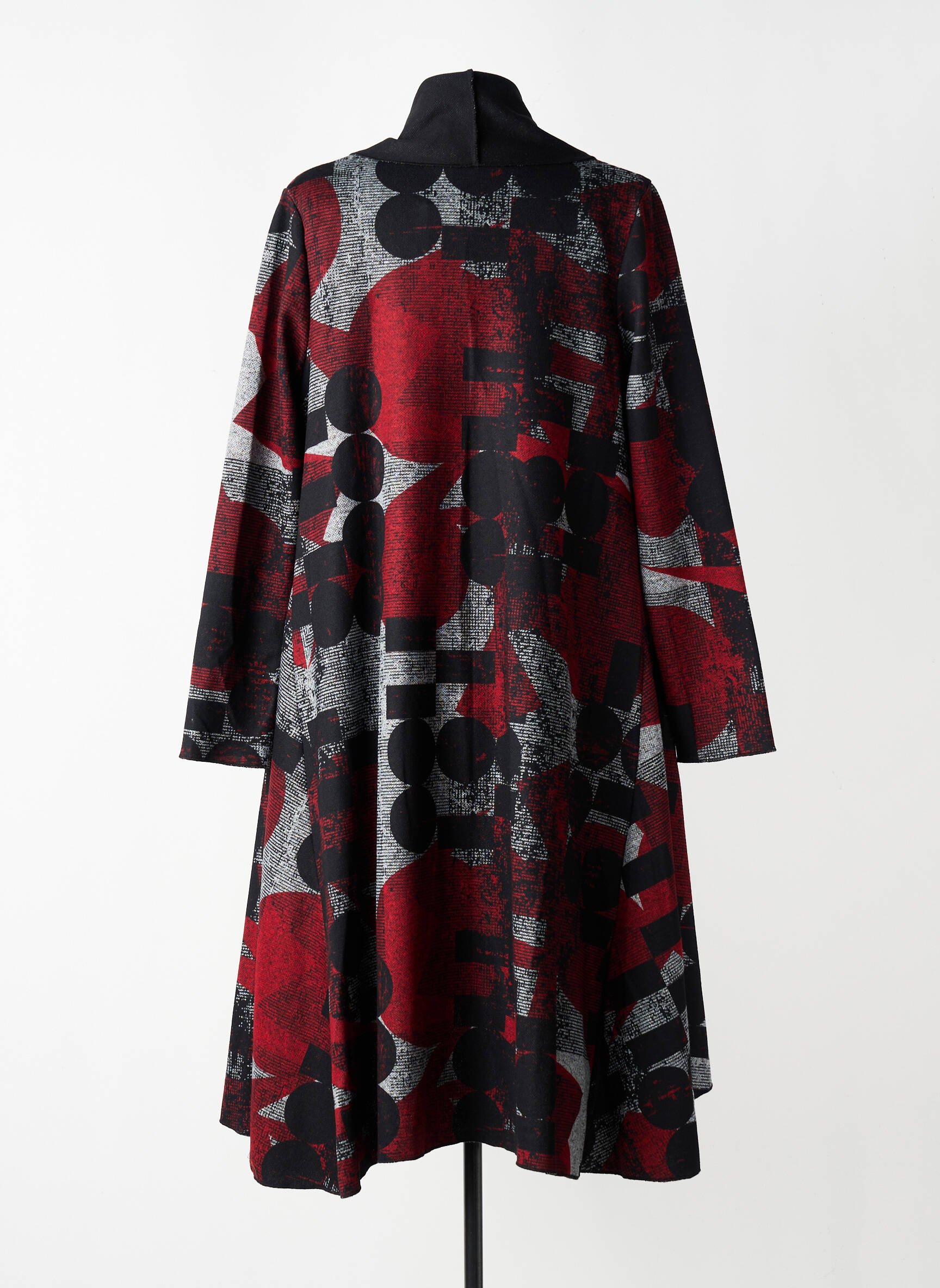 Gilet manches longues col châle rouge KOZAN femme