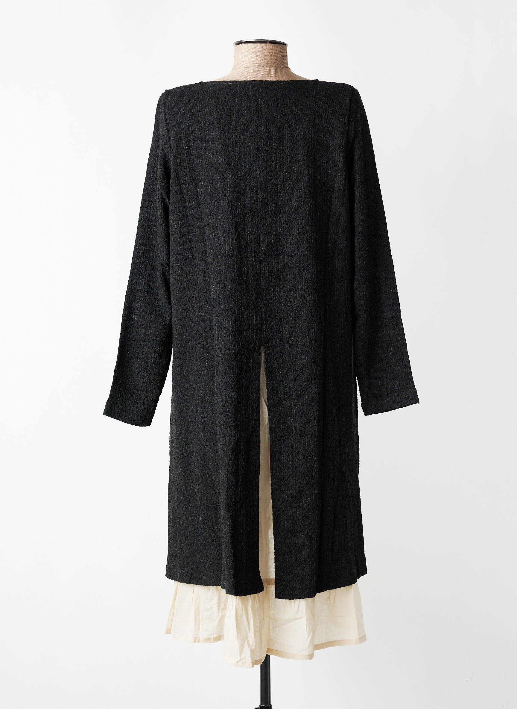Robe mi-longue manches 3/4 manches 3/4 noir GERSHON BRAM femme