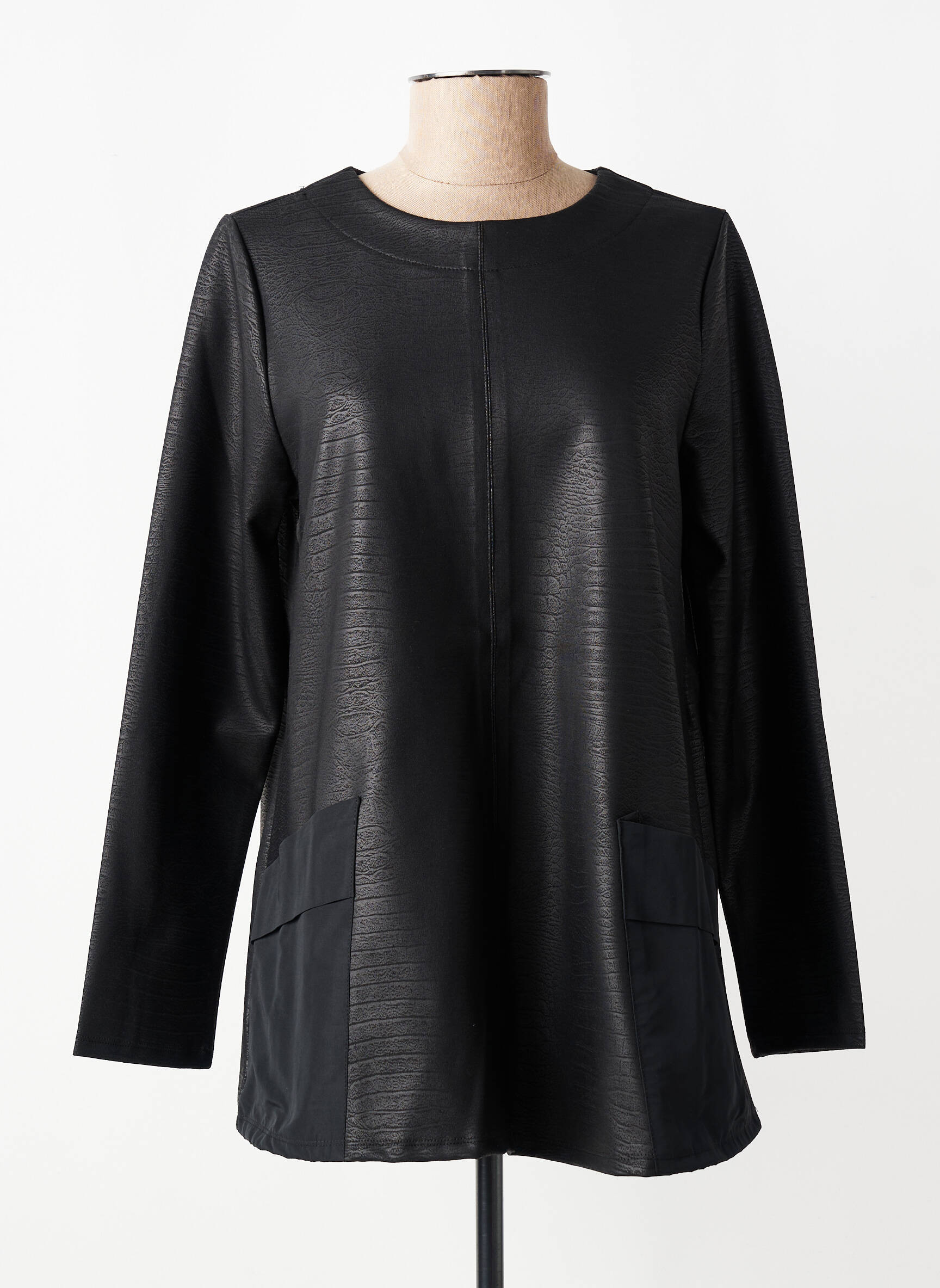 Top manches longues manches longues noir KOZAN femme