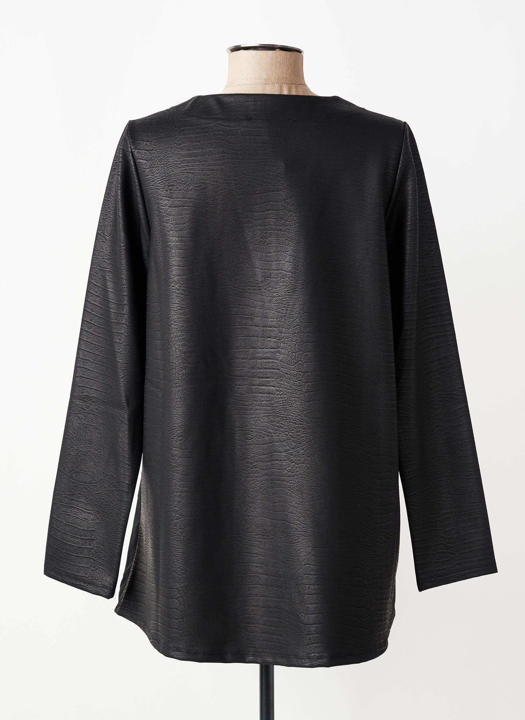 Top manches longues manches longues noir KOZAN femme