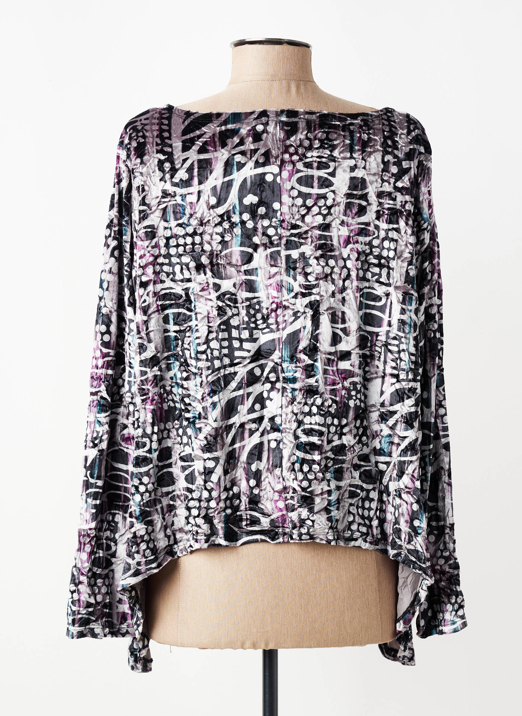 Top manches longues manches longues gris KOZAN femme