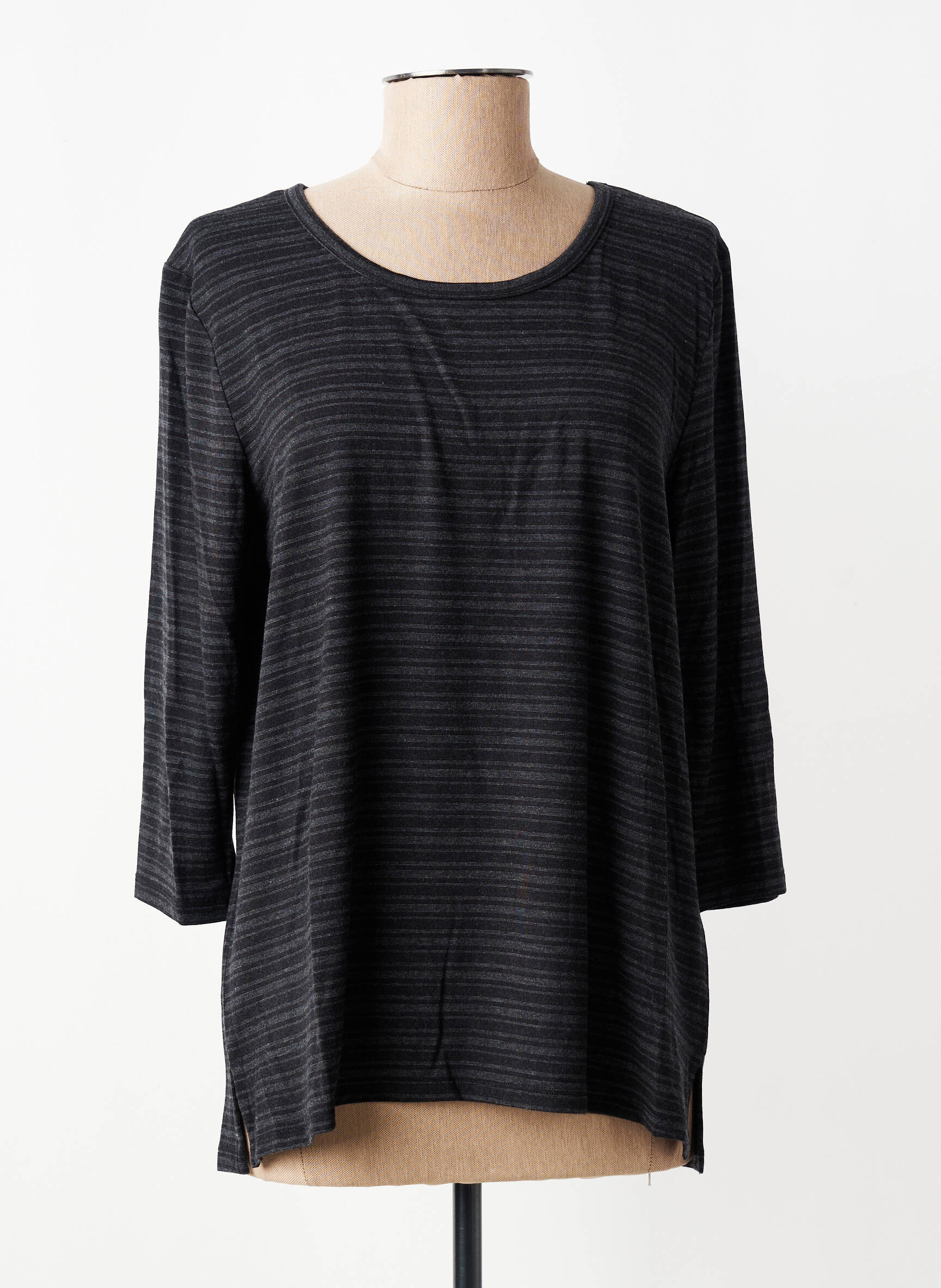 T-shirt manches 3/4 manches 3/4 gris KOZAN femme