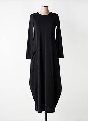 Robe longue manches longues manches longues noir KOZAN femme