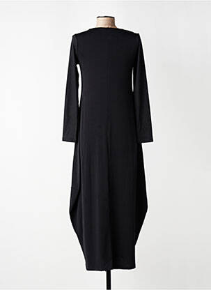 Robe longue manches longues manches longues noir KOZAN femme