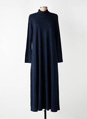 Robe longue manches longues manches longues bleu ALEMBIKA femme