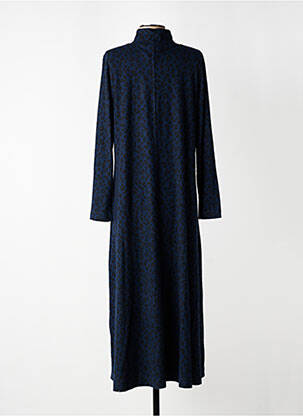Robe longue manches longues manches longues bleu ALEMBIKA femme