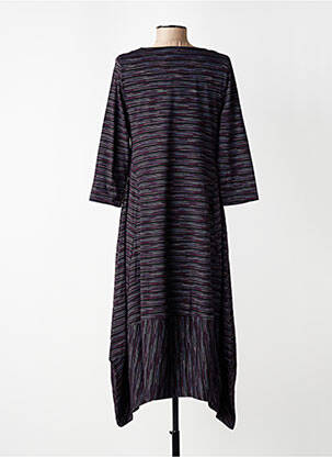 Robe mi-longue manches 3/4 manches 3/4 violet KOZAN femme