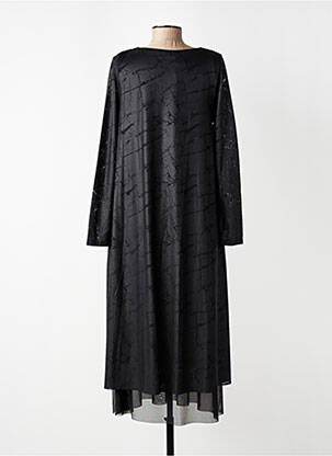 Robe longue manches longues manches longues noir KOZAN femme
