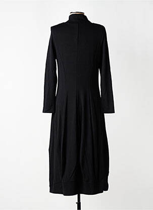 Robe mi-longue manches longues manches longues noir ALEMBIKA femme