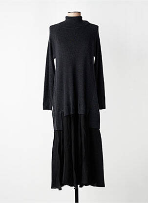 Robe longue manches longues manches longues gris CPC femme