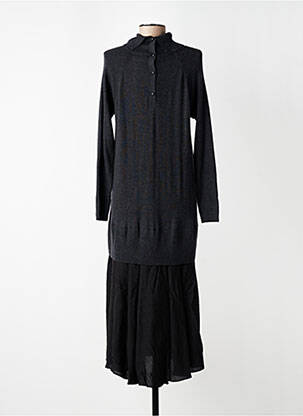 Robe longue manches longues manches longues gris CPC femme