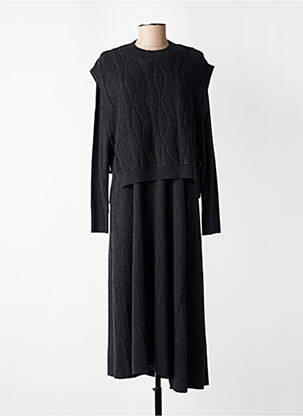 Robe longue manches longues manches longues gris CPC femme