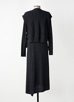 Robe longue manches longues manches longues gris CPC femme