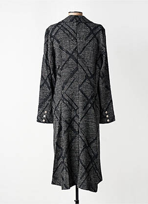 Manteau long coupe cintrée sans capuche gris ELSEWHERE femme