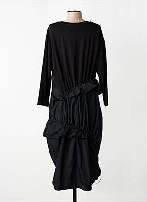 Robe mi-longue manches longues manches longues noir URBAN BY ALEMBIKA femme