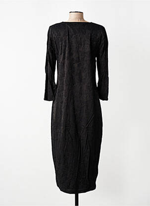 Robe mi-longue manches longues manches longues noir ELSEWHERE femme