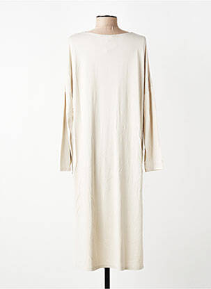 Robe mi-longue manches longues manches longues beige ELSEWHERE femme