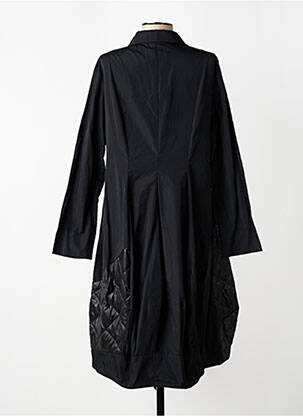 Manteau long coupe cintrée sans capuche noir URBAN BY ALEMBIKA femme