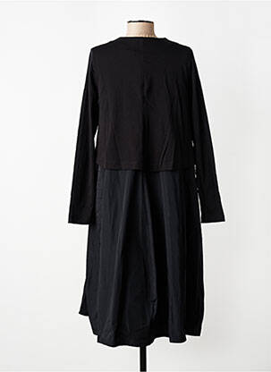 Robe mi-longue manches longues manches longues noir URBAN BY ALEMBIKA femme