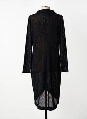 Manteau long coupe cintrée sans capuche noir ELSEWHERE femme
