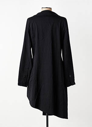 Manteau long fermeture boutonnée sur le devant sans capuche noir ELSEWHERE femme