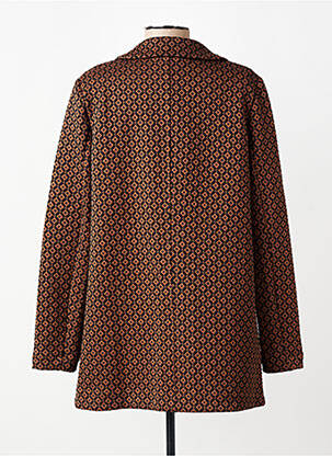 Manteau court coupe droite sans capuche marron ALEMBIKA femme