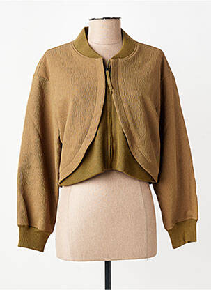 Veste casual col rond vert CPC femme