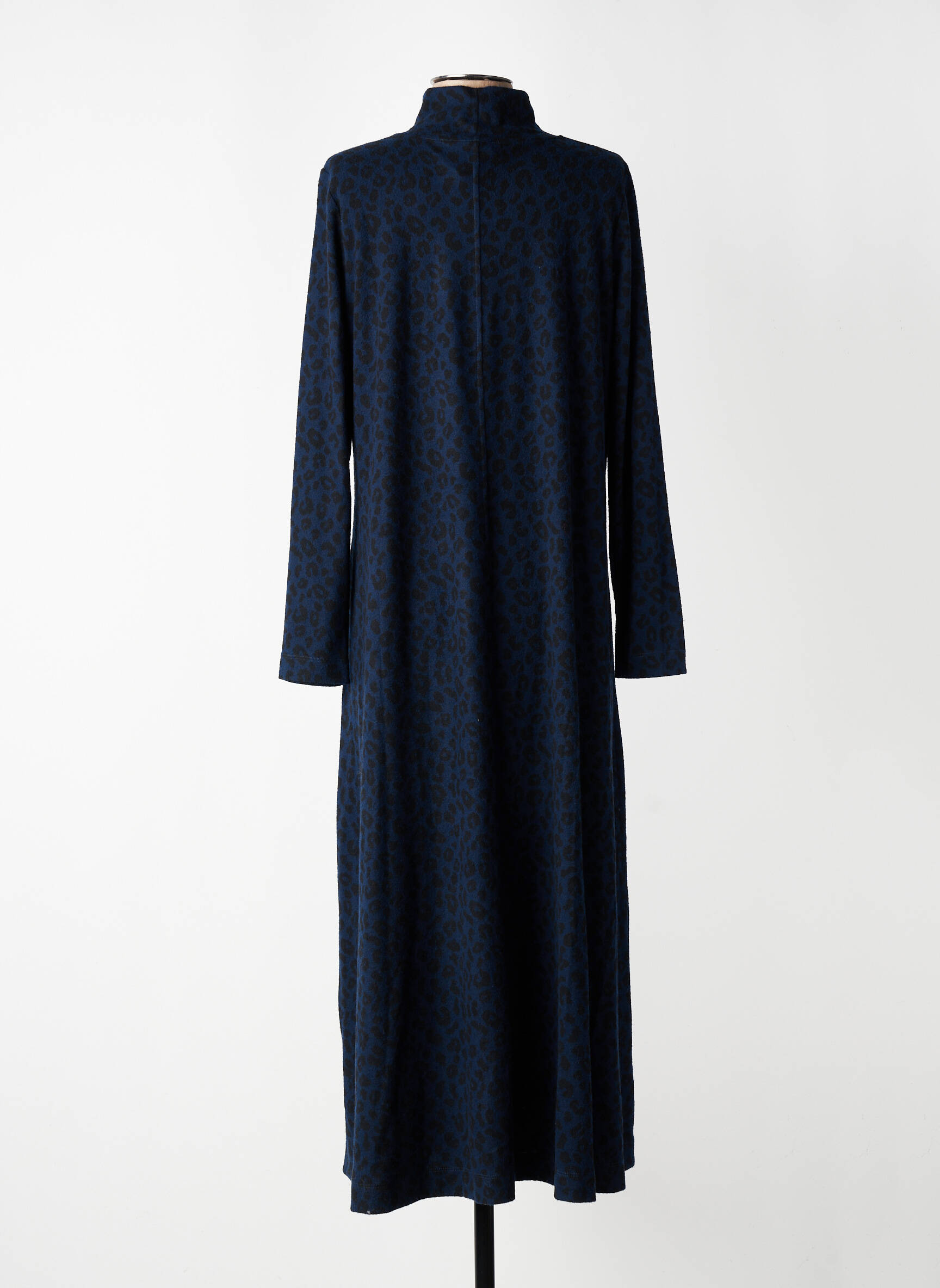 Robe longue manches longues manches longues bleu ALEMBIKA femme
