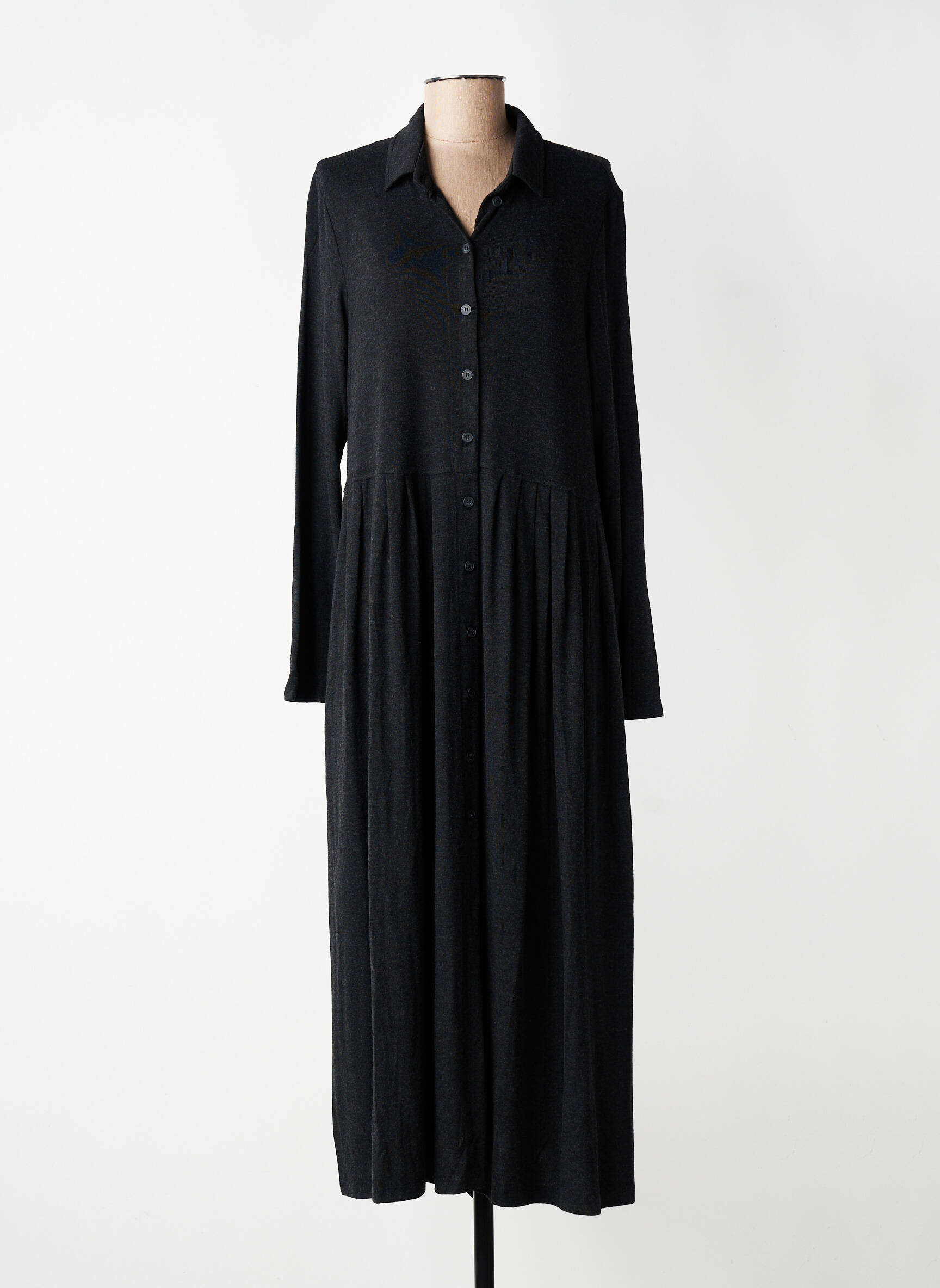 Robe longue manches longues manches longues gris URBAN BY ALEMBIKA femme
