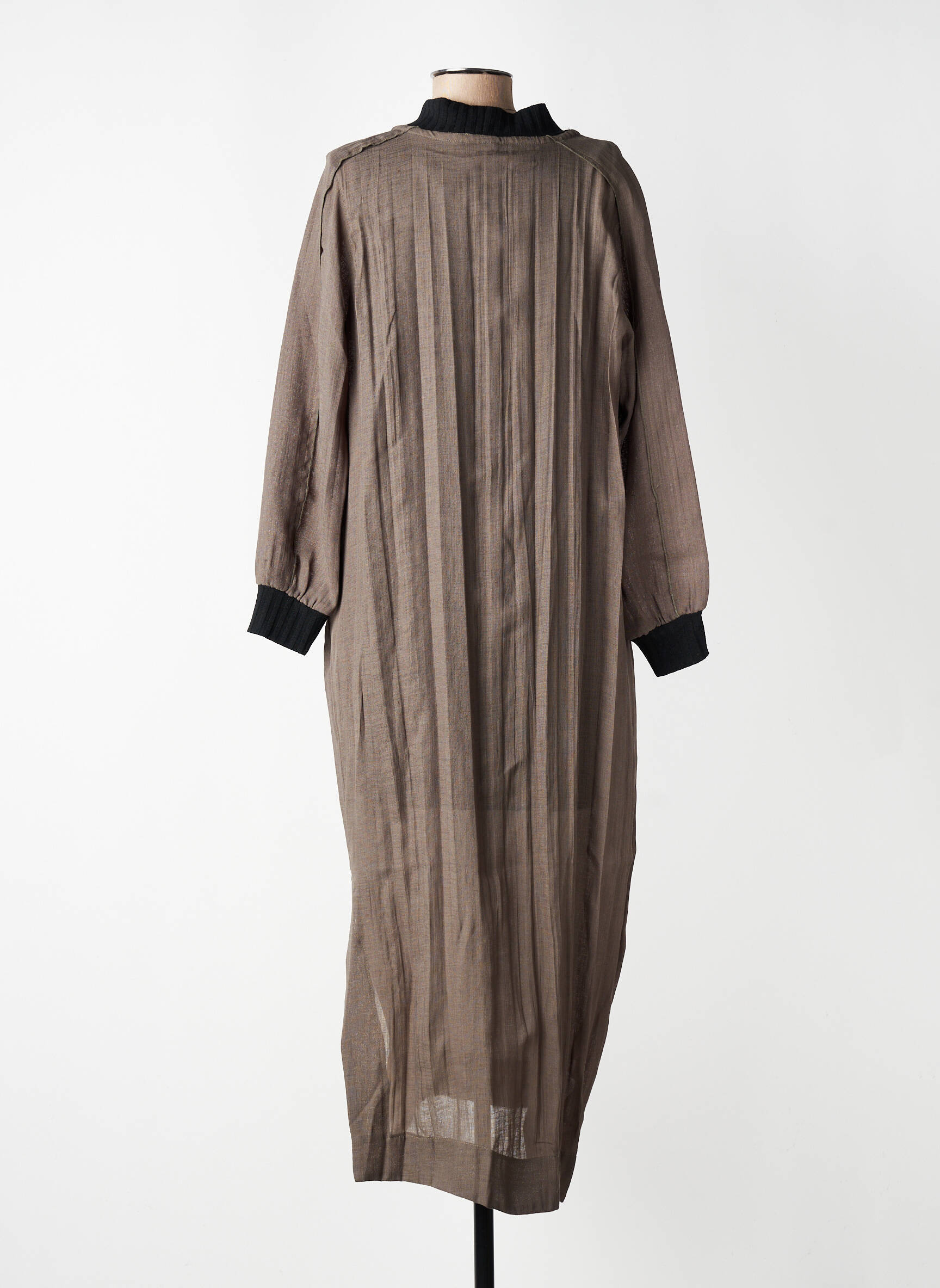 Robe longue manches longues manches longues vert GERSHON BRAM femme