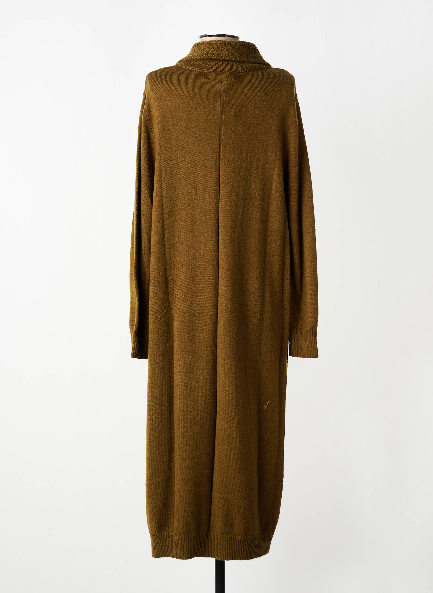 Robe pull stretch manches longues vert CPC femme