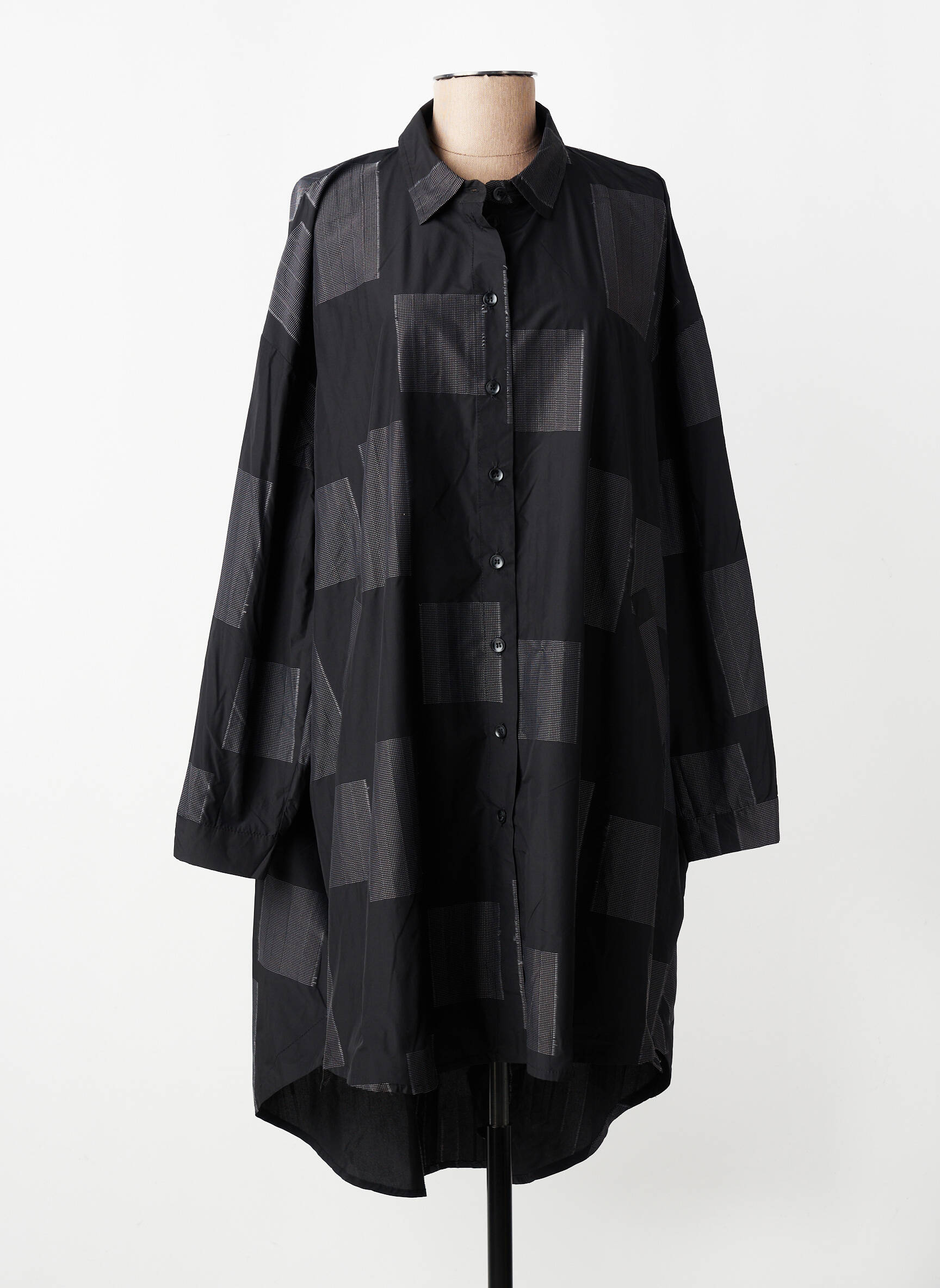 Tunique manches longues col chemisier gris URBAN BY ALEMBIKA femme